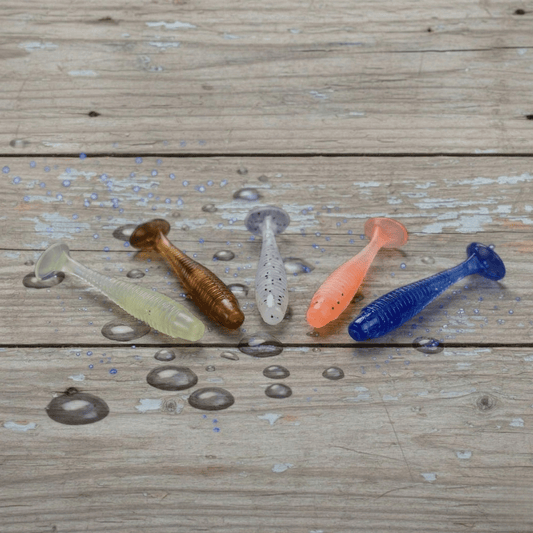 Micro Paddle Tail Swimbaits 5-Color Finesse Soft Plastic Bait Kit – Norte Outdoors - NORTE