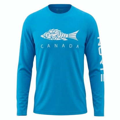 Men's Norte Canada Performance Sun Shirt - Deep Ocean Blue