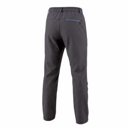 Back view of Norte Outdoors Ascent V4.0 men's dark grey waterproof hiking pants on a white background, showing the rear waistband and zippered back pocket.