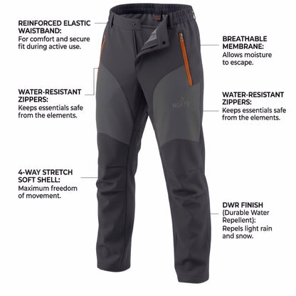 Norte Men's Ascent V4.0 Waterproof Softshell Hiking Pants - NORTE OUTDOORS