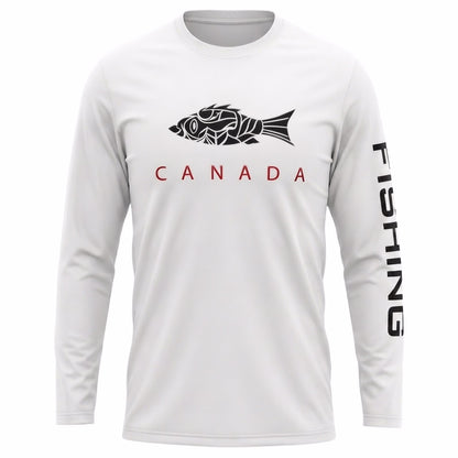Show your pride on the water with the Norte Canada Edition Fishing Shirt. A sun-safe, long sleeve rash guard designed for comfort and lake day adventures.