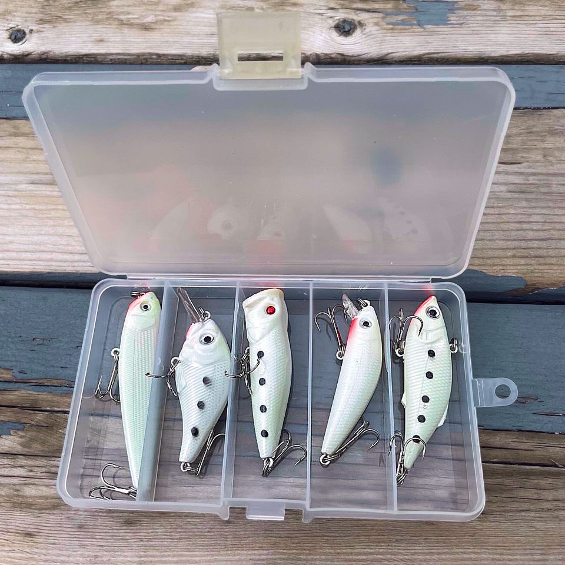 Norte® tactical tackle box with Luminous Series lures - 5pc set