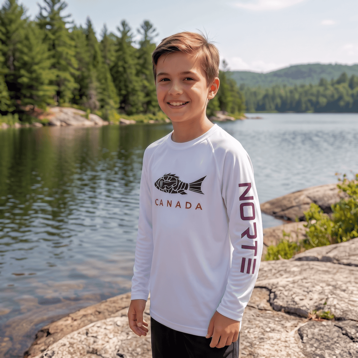 Youth Canada Heritage Performance Sun Shirt - NORTE OUTDOORS