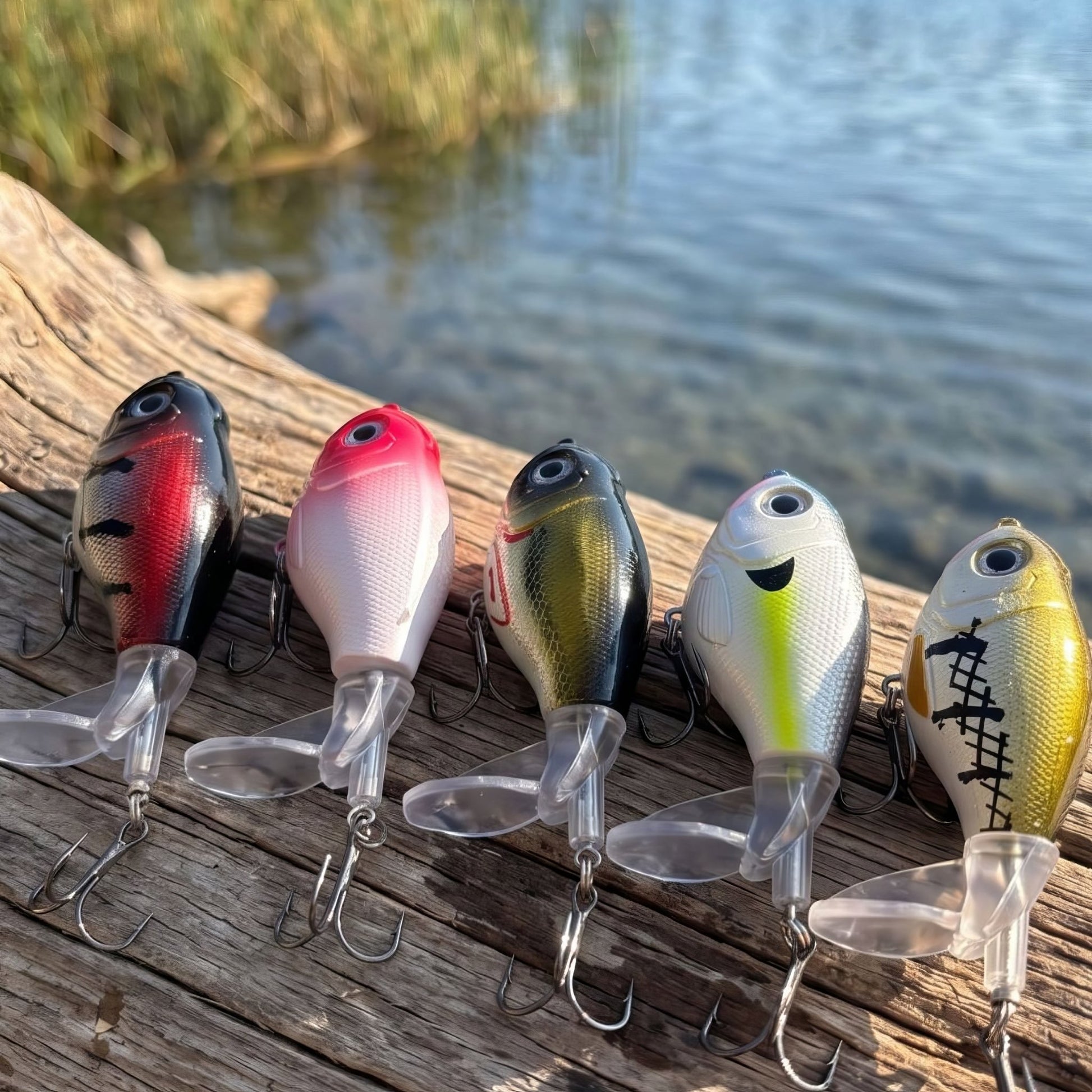 Topwater Propeller Fishing Lure Set (5-Piece) - NORTE